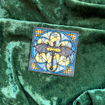 Fourth Wing Stained Glass Dragons 3.5" Magnet Bookish Gift