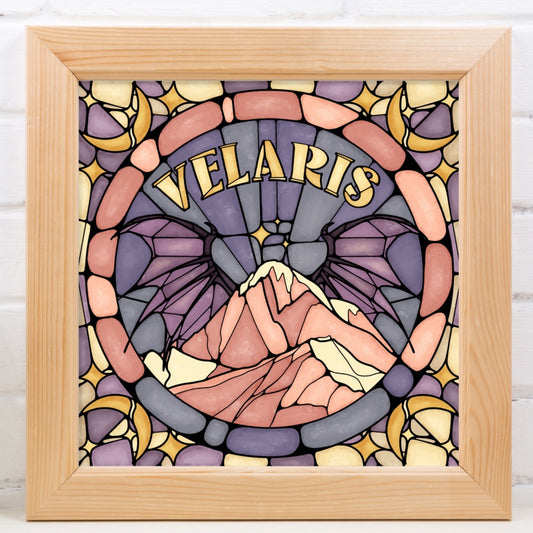 ACOTAR Velaris Poster - Bookish Wall Art Stained Glass Style Wall Decor