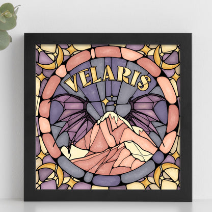 ACOTAR Velaris Poster - Bookish Wall Art Stained Glass Style Wall Decor