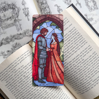 Medieval Romance Double Sided Stained Glass Bookmark