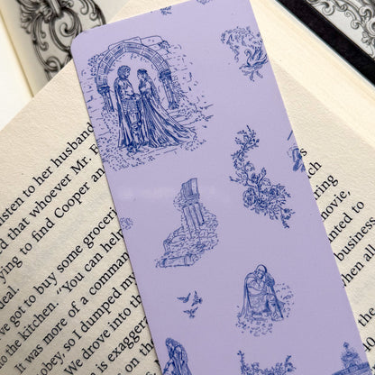 Toile de Jouy Medieval Romance Double Sided Bookmark