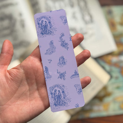 Toile de Jouy Medieval Romance Double Sided Bookmark