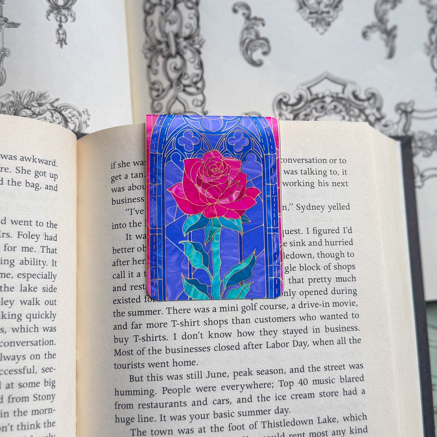 Stained Glass Cathedral Window - Medieval Magnetic Bookmark - Bookish Gift