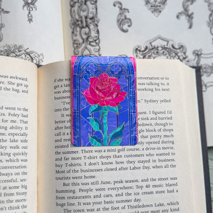 Stained Glass Cathedral Window - Medieval Magnetic Bookmark - Bookish Gift