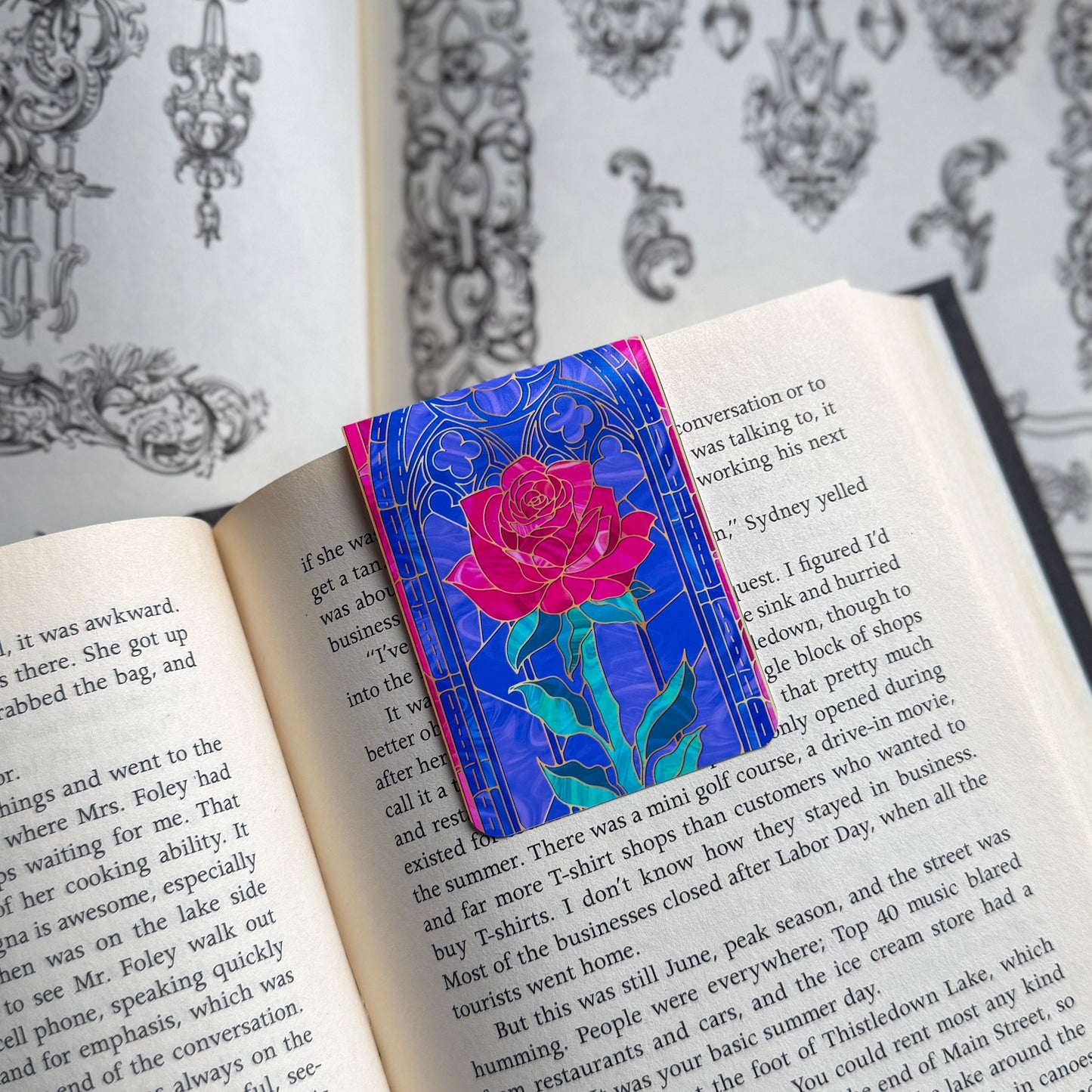 Stained Glass Cathedral Window - Medieval Magnetic Bookmark - Bookish Gift