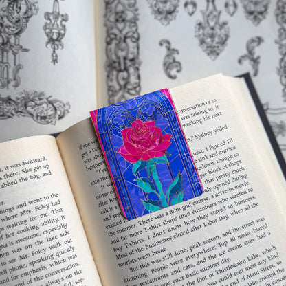 Stained Glass Cathedral Window - Medieval Magnetic Bookmark - Bookish Gift