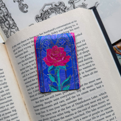 Stained Glass Cathedral Window - Medieval Magnetic Bookmark - Bookish Gift