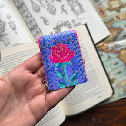 Stained Glass Cathedral Window - Medieval Magnetic Bookmark - Bookish Gift