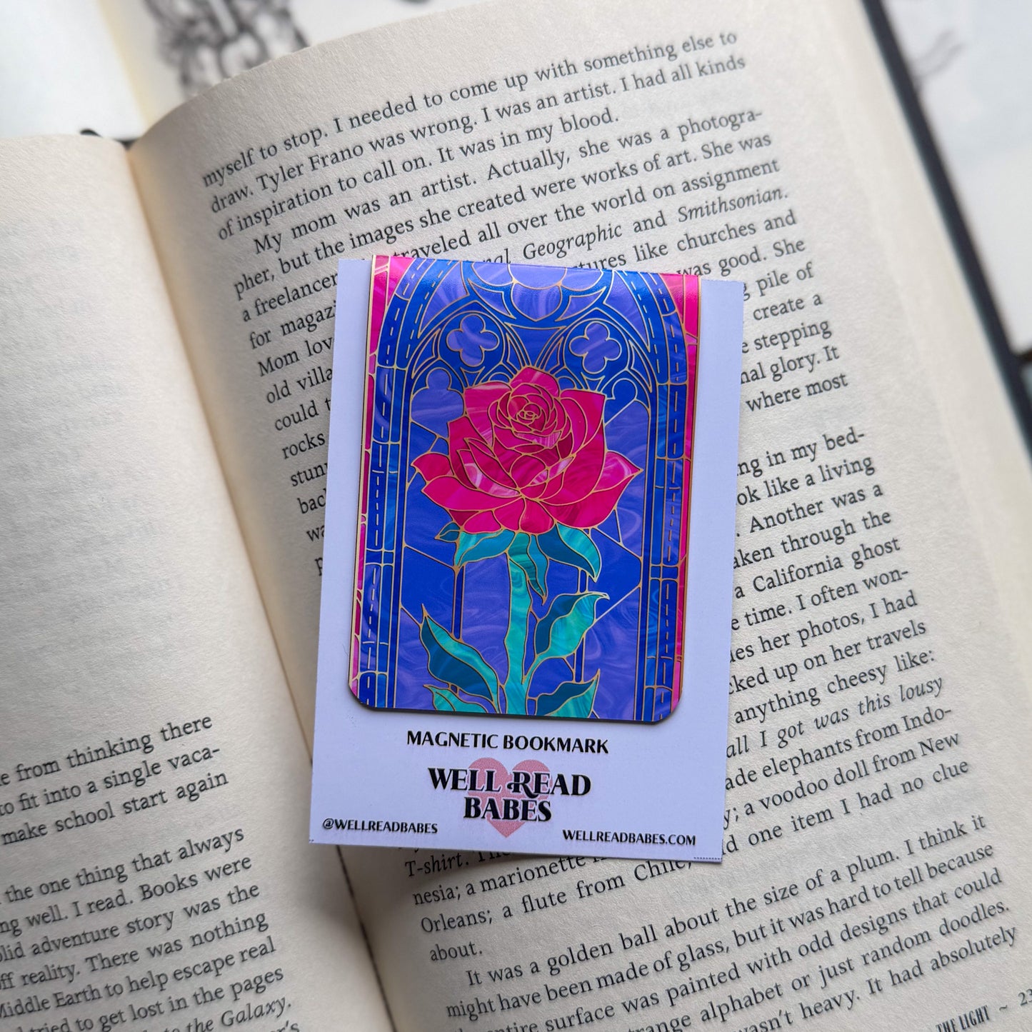 Stained Glass Cathedral Window - Medieval Magnetic Bookmark - Bookish Gift