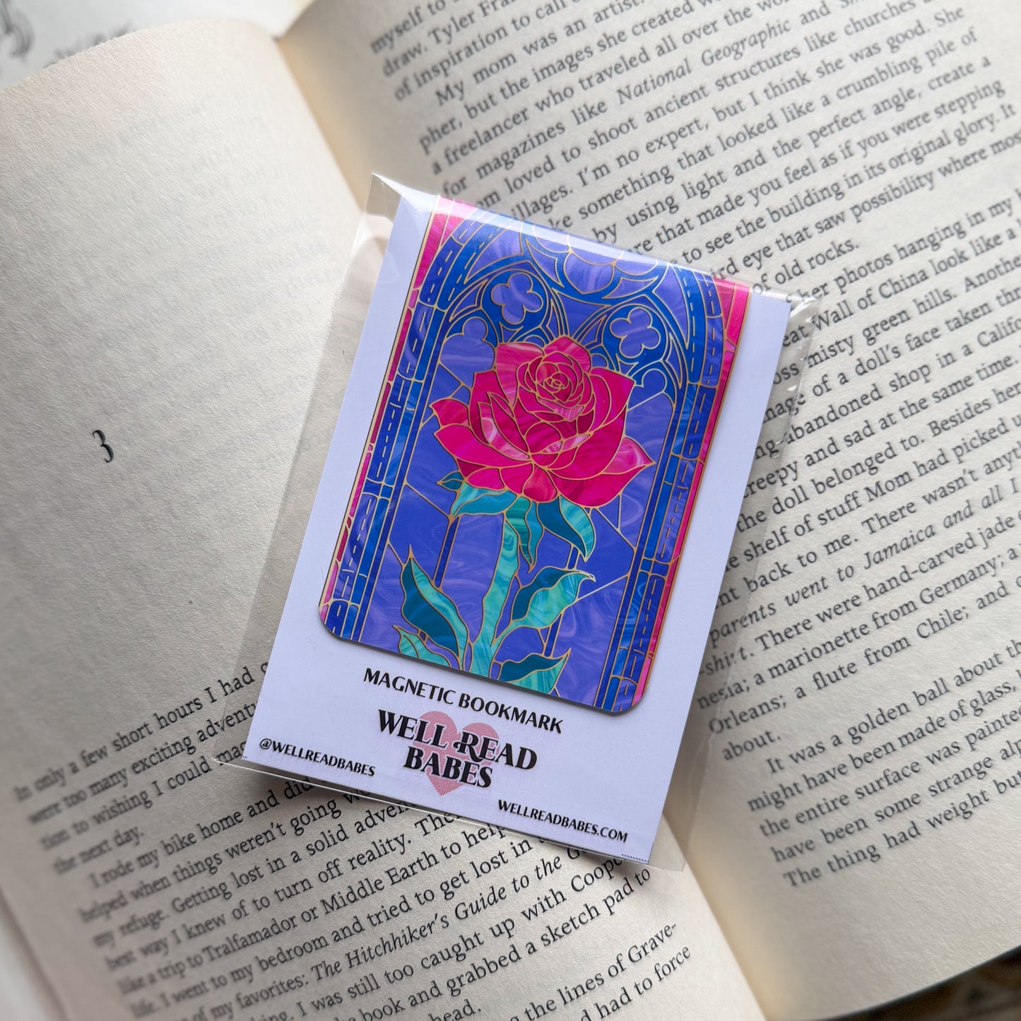 Stained Glass Cathedral Window - Medieval Magnetic Bookmark - Bookish Gift