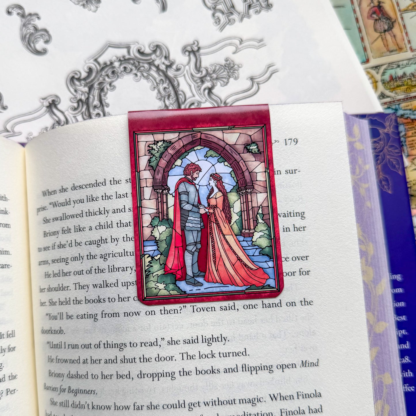 Bring Back Yearning - Medieval Magnetic Bookmark - Stained Glass Bookish Gift