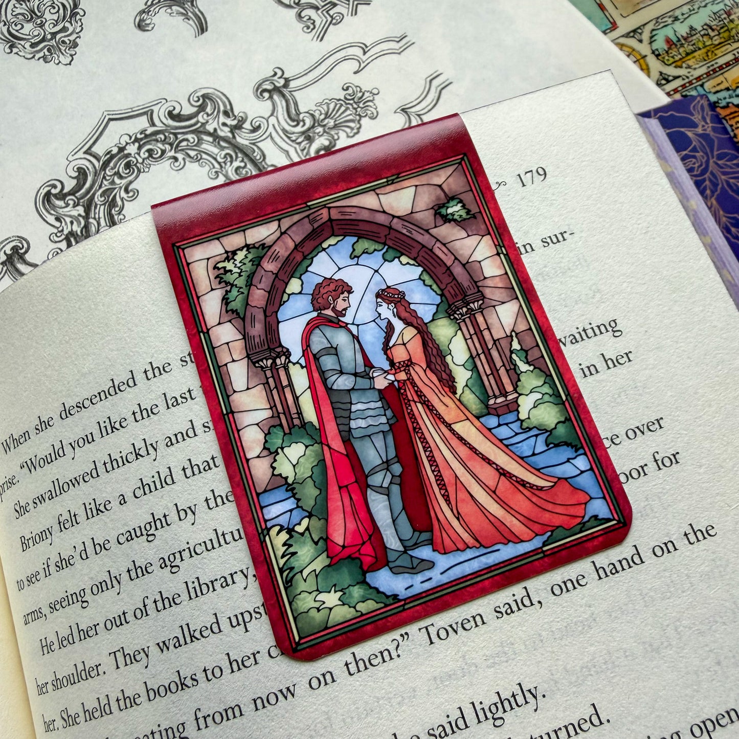 Bring Back Yearning - Medieval Magnetic Bookmark - Stained Glass Bookish Gift