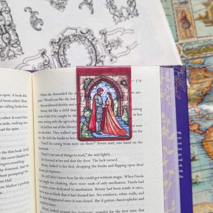 Bring Back Yearning - Medieval Magnetic Bookmark - Stained Glass Bookish Gift