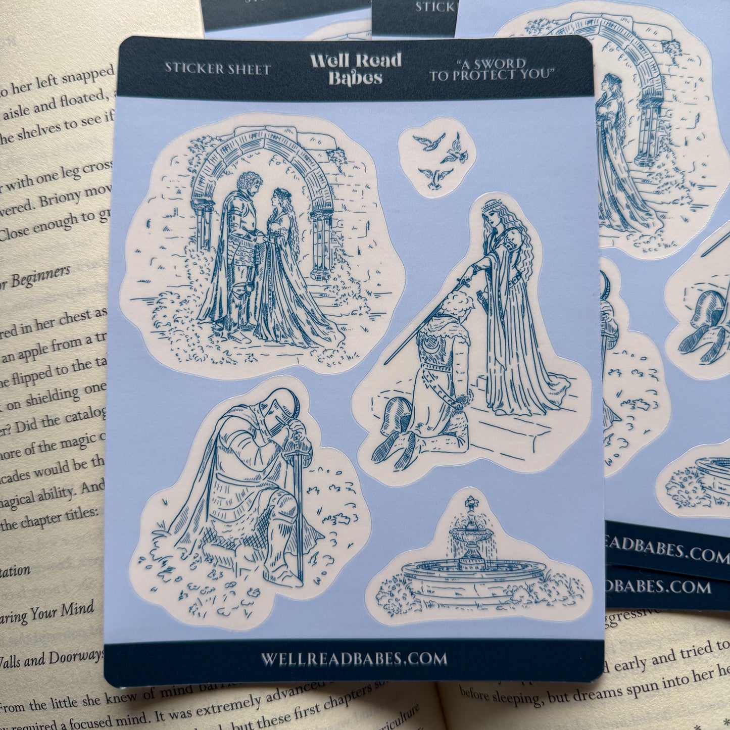 Medieval Romance Sticker Sheet 4.5x6"