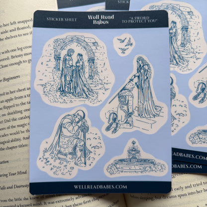 Medieval Romance Sticker Sheet 4.5x6"