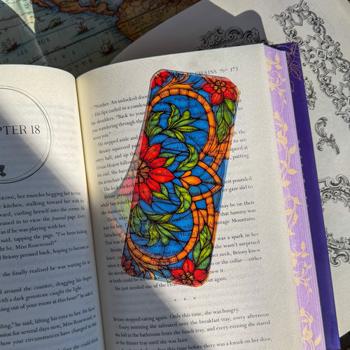 Stained Glass Style Acrylic Bookmark - Book Lover Gift
