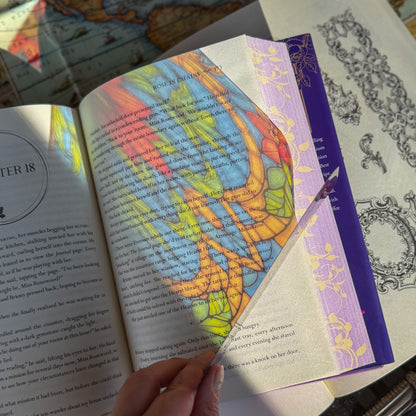 Stained Glass Style Acrylic Bookmark - Book Lover Gift
