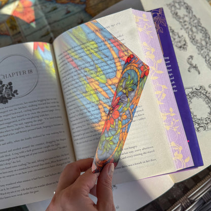 Stained Glass Style Acrylic Bookmark - Book Lover Gift