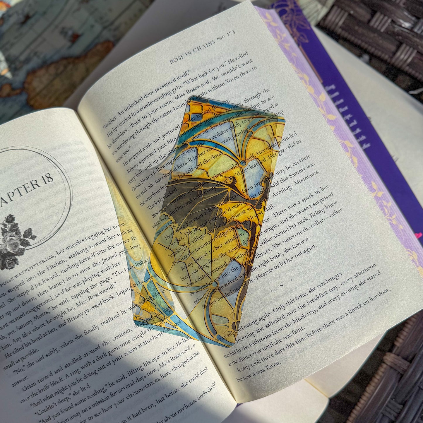 Dragon Stained Glass Style Acrylic Bookmark - Book Lover Gift