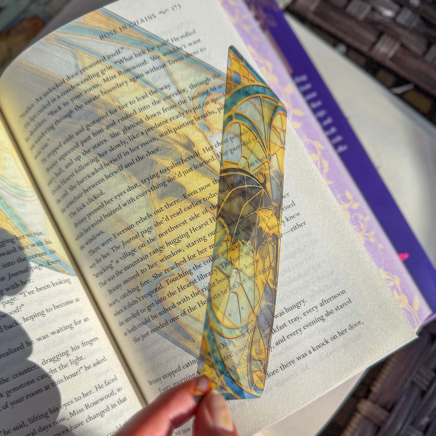 Dragon Stained Glass Style Acrylic Bookmark - Book Lover Gift