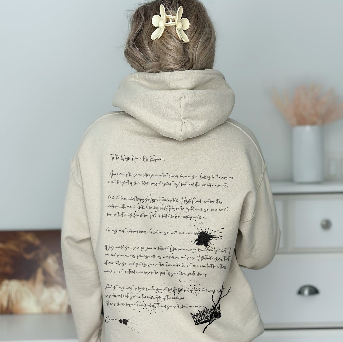 The Cruel Prince Hoodie - The Folk Of The Air Bookish Hooded Sweatshirt - Cardan Letters To Jude Duarte