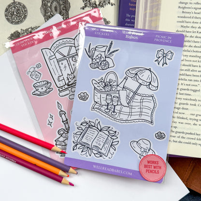 Coloring Sticker Sheet Set