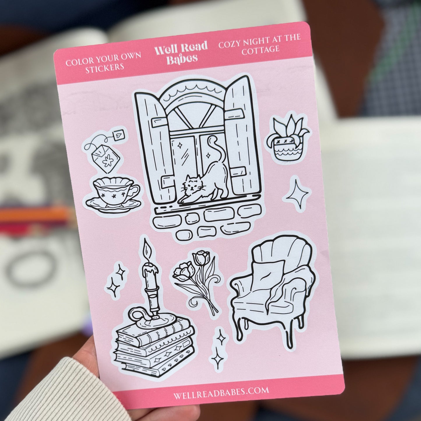 Coloring Sticker Sheet Set