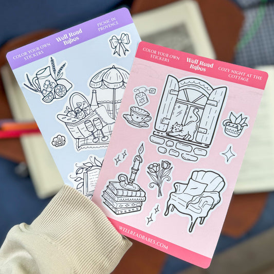 Coloring Sticker Sheet Set