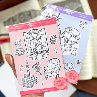 Coloring Sticker Sheet Set