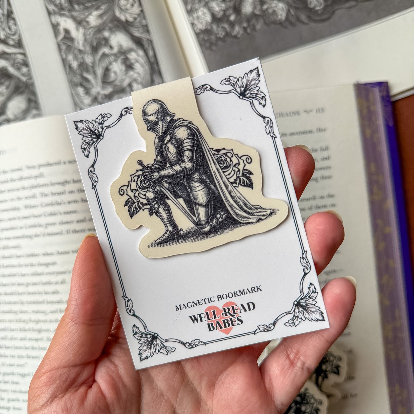 Kneeling Knight Magnetic Bookmark