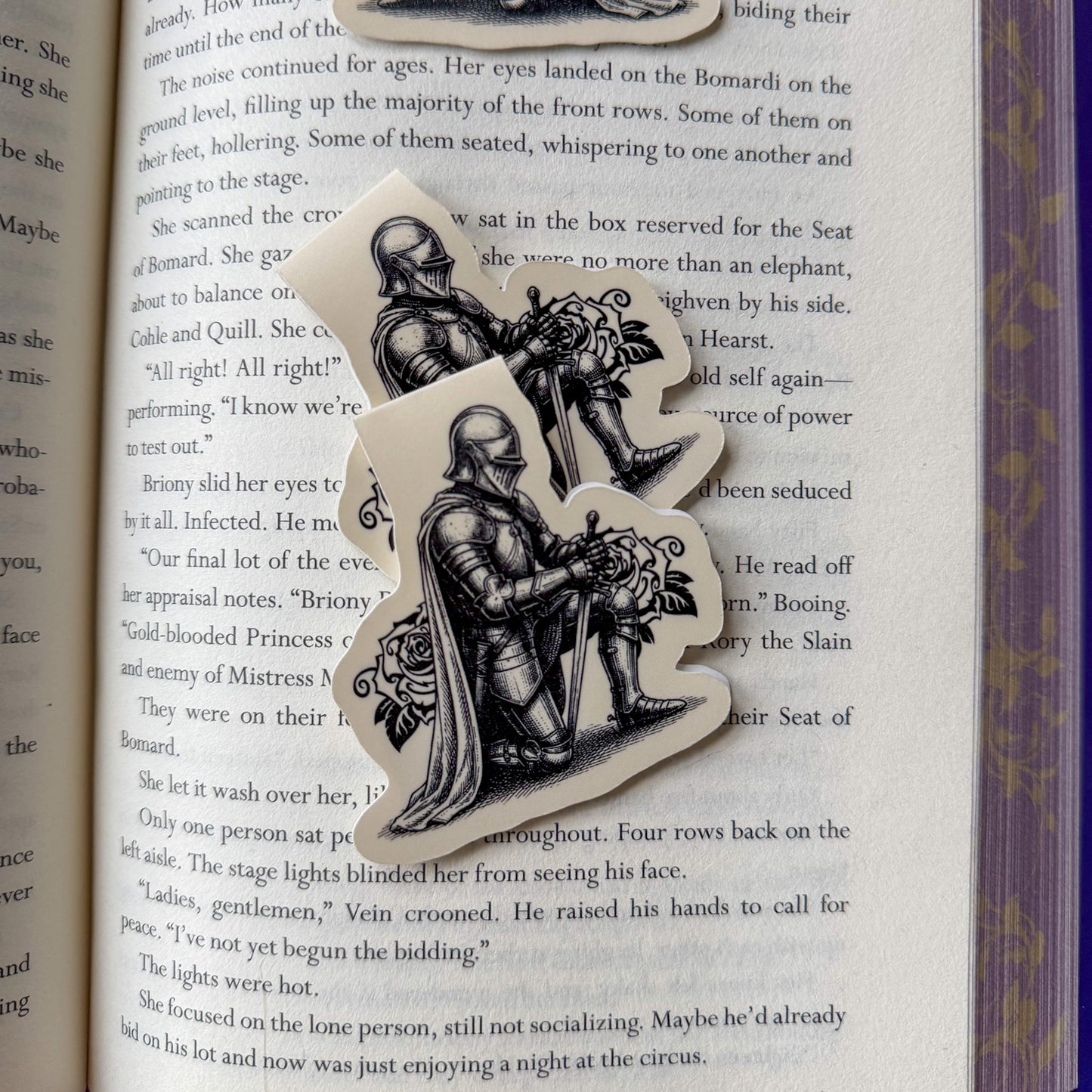 Kneeling Knight Magnetic Bookmark