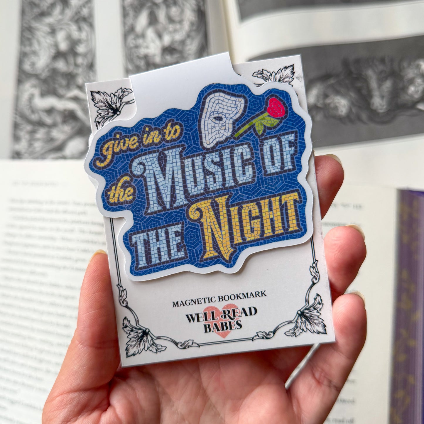 Phantom of the Opera Mosaic Magnetic Bookmark