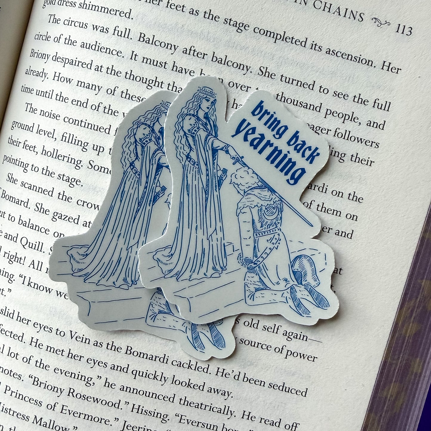 Medieval Romance Bookish Kindle Sticker