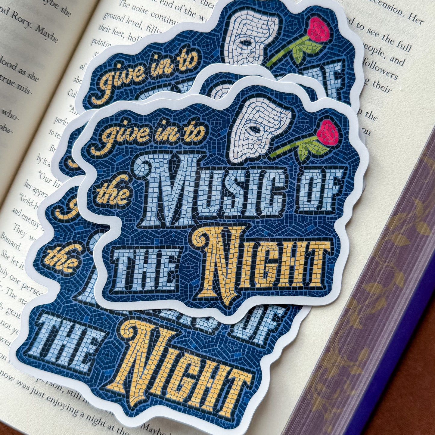 Phantom of the Opera Mosaic Bookish Sticker