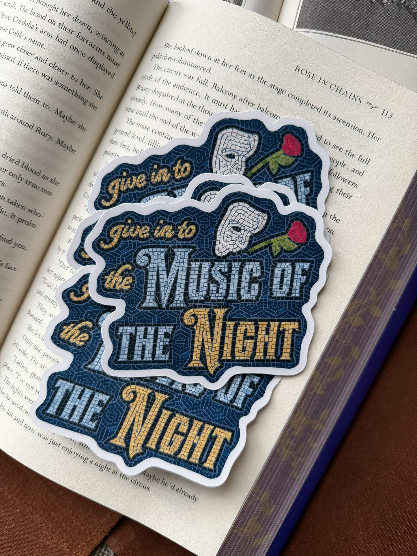 Phantom of the Opera Mosaic Bookish Sticker