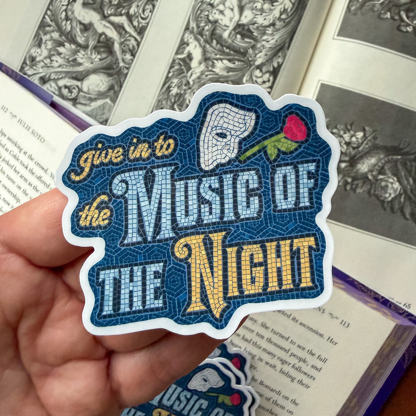 Phantom of the Opera Mosaic Bookish Sticker