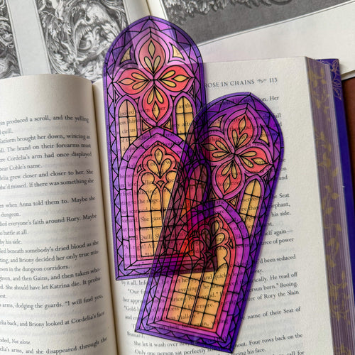 Stained Glass Style Acrylic Bookmark - Book Lover Gift