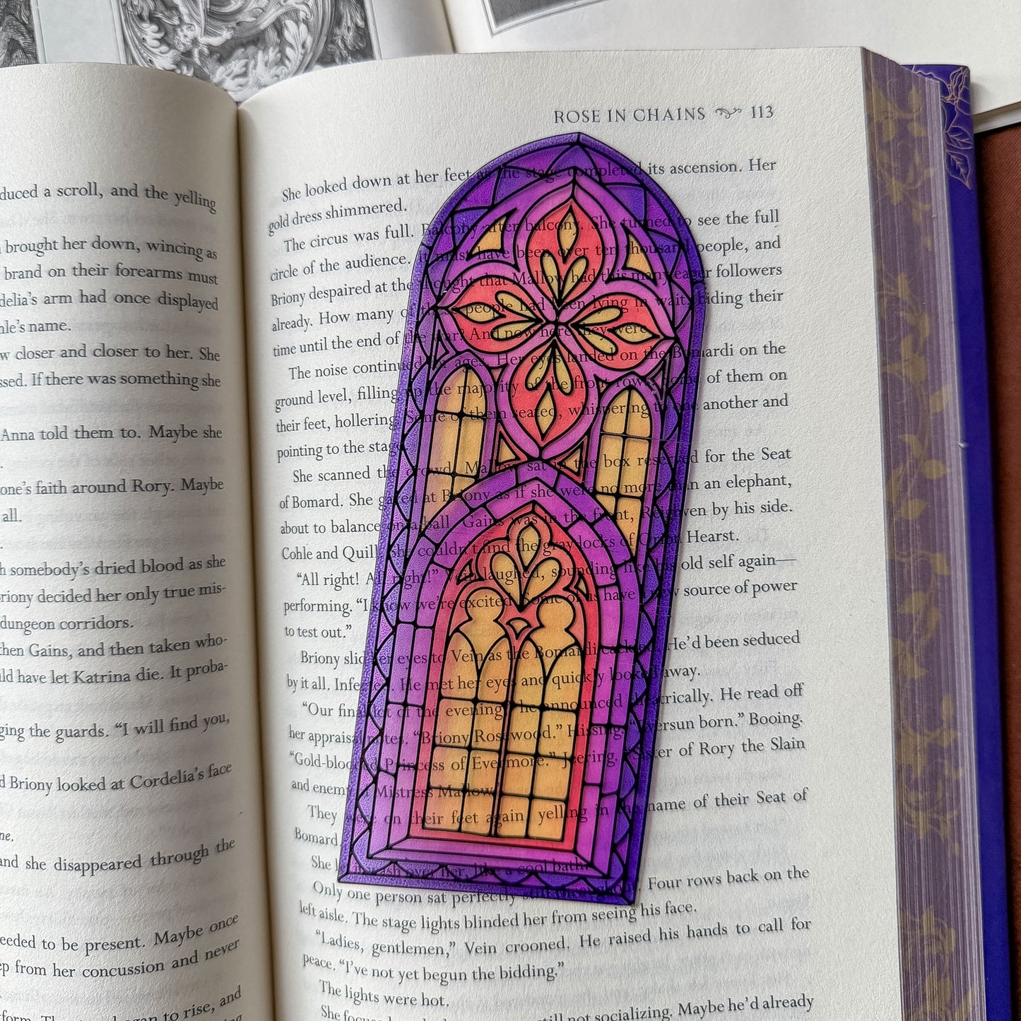 Stained Glass Style Acrylic Bookmark - Book Lover Gift