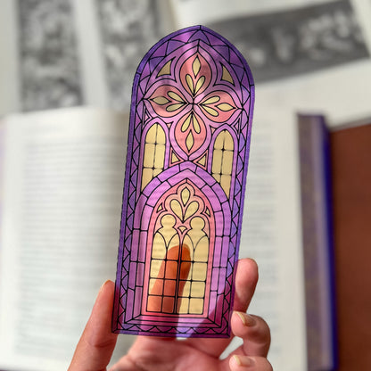 Stained Glass Style Acrylic Bookmark - Book Lover Gift