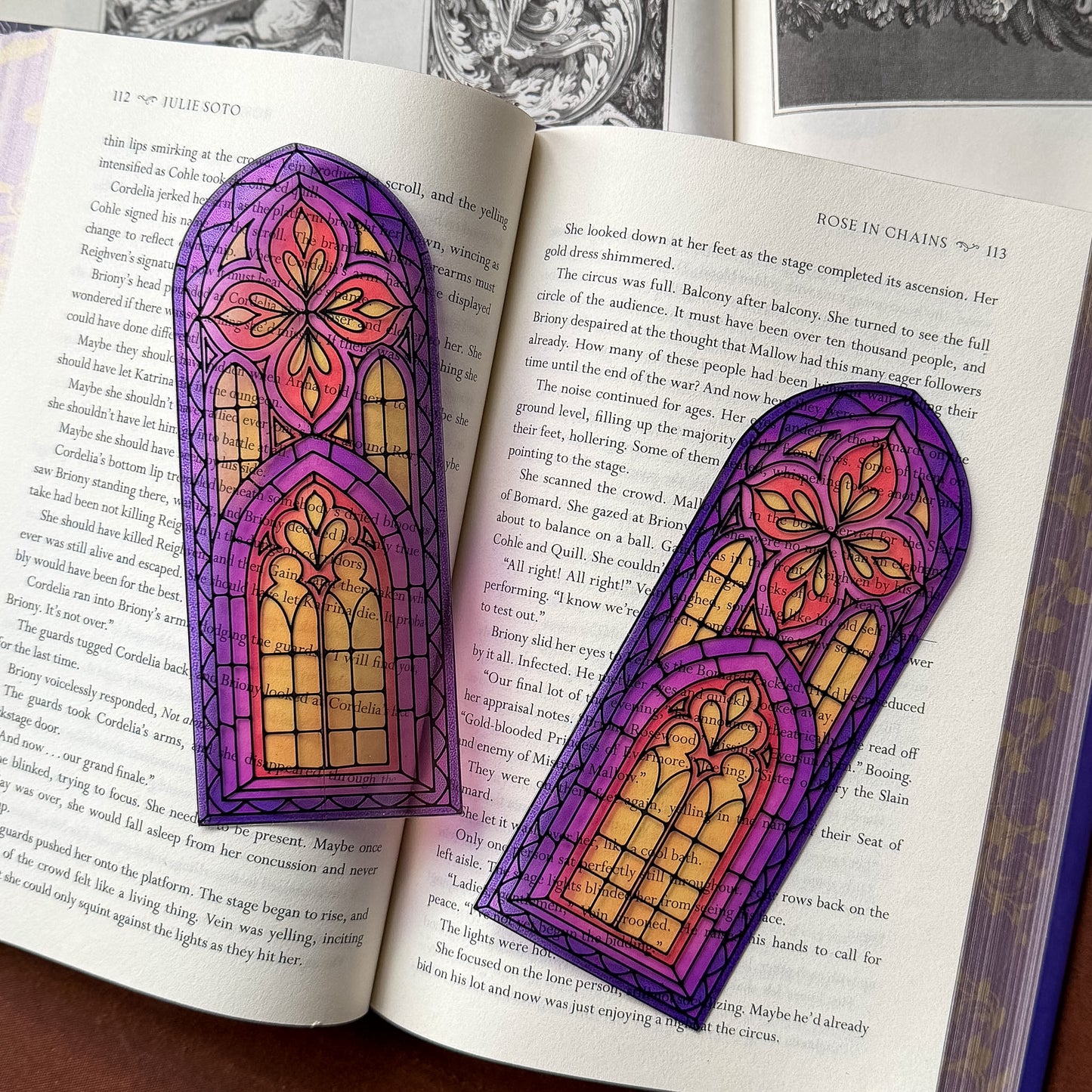 Stained Glass Style Acrylic Bookmark - Book Lover Gift