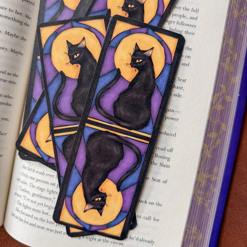 Moon Cat Matte Double Sided Bookmark