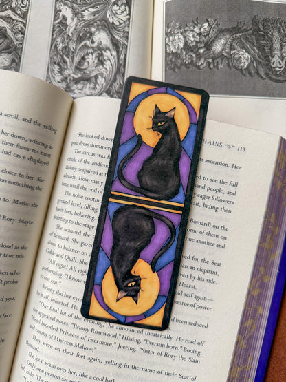 Moon Cat Matte Double Sided Bookmark