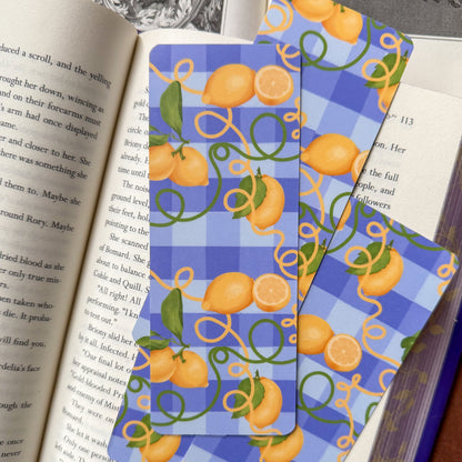 Sunny Lemons Matte Double Sided Bookmark