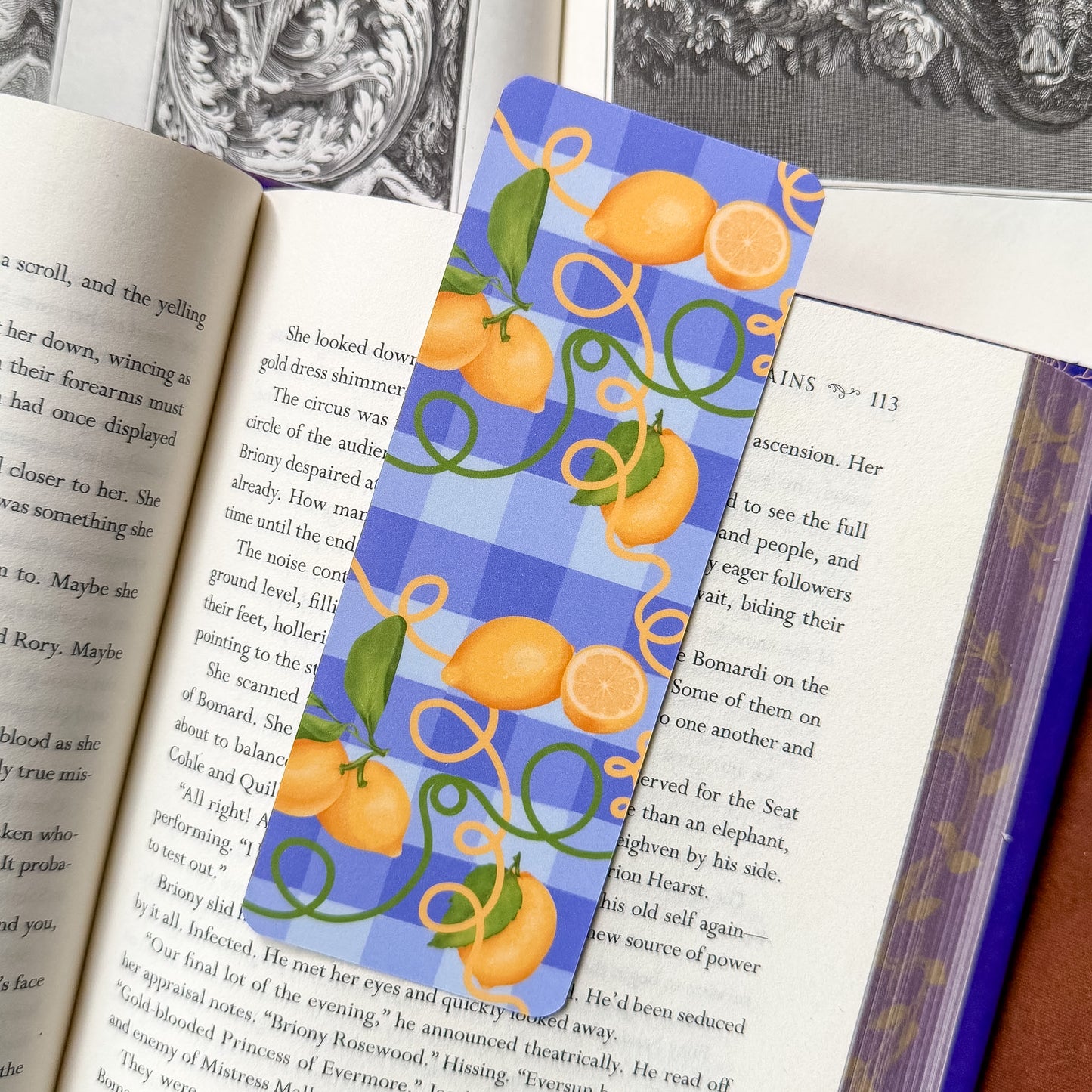 Sunny Lemons Matte Double Sided Bookmark