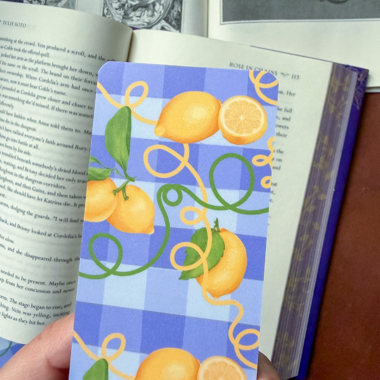 Sunny Lemons Matte Double Sided Bookmark