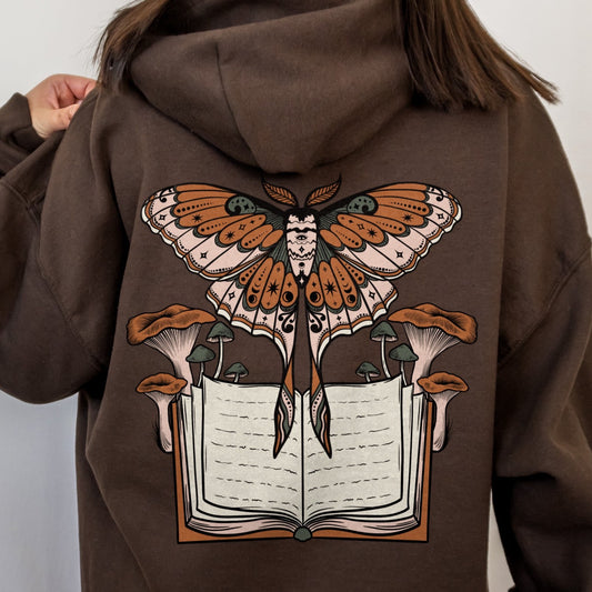 Luna Moth Bookish Hoodie
