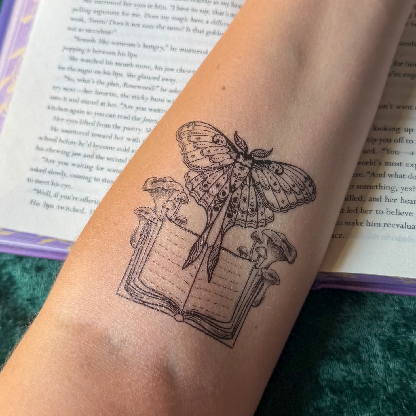 Midnight Reader Temporary Tattoo