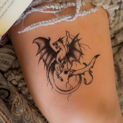 Thunder Dragons Temporary Tattoo