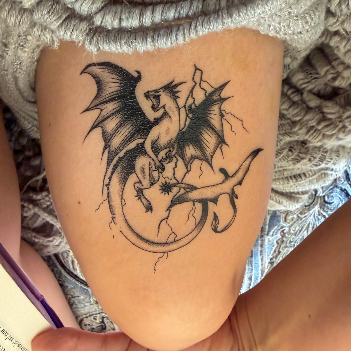 Thunder Dragons Temporary Tattoo