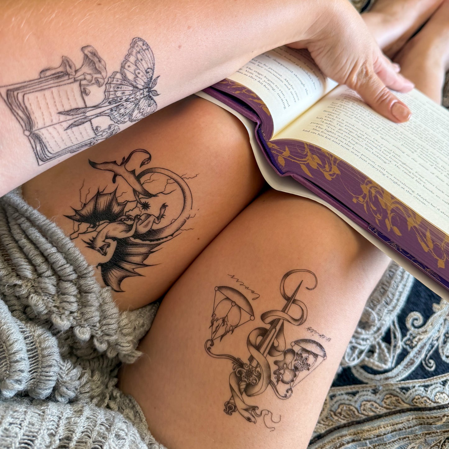 Thunder Dragons Temporary Tattoo